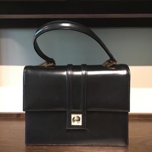 Dofan Vintage Leather Structured Handbag